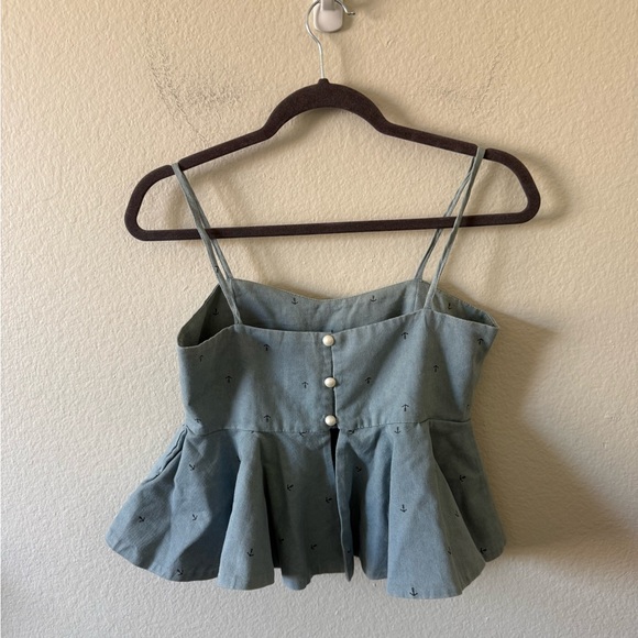 MIU MIU Denim Nautical Crop Top The Real Real Size S - Picture 4 of 5